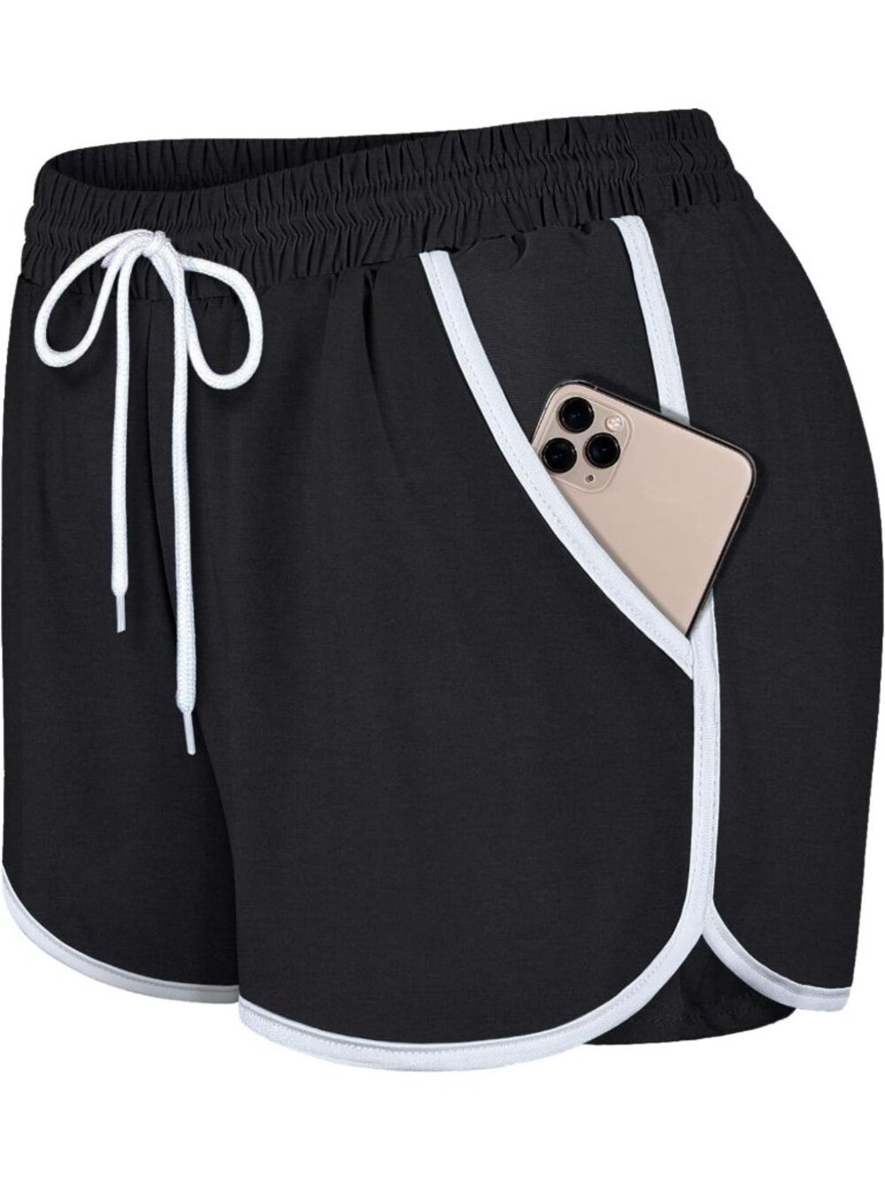 2-in-1 Women's Running Athletic Workout Yoga Shorts with Pockets, S-XXXL